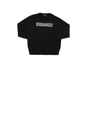 DSQUARED Felpa Bambino con logo in contrasto