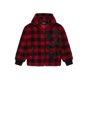 DSQUARED Giubbotto Bambino in cotone con motivo a quadri
