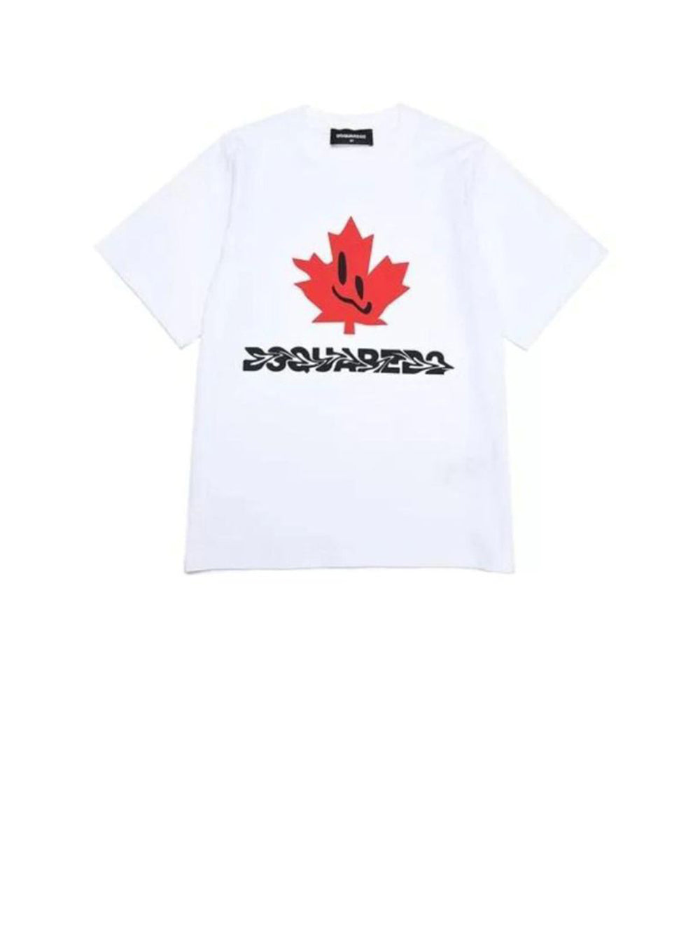 DSQUARED T-shirt Bambino con stampa foglia sul petto