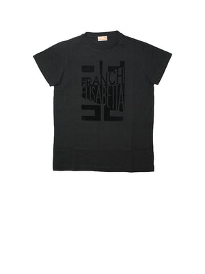 ELISABETTA FRANCHI T-shirt Girocollo Con Logo Nera