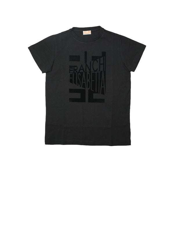 ELISABETTA FRANCHI T-shirt Girocollo Con Logo Nera