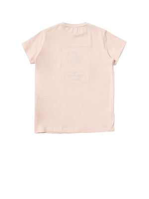 ELISABETTA FRANCHI T-shirt Girocollo Con Logo Avorio