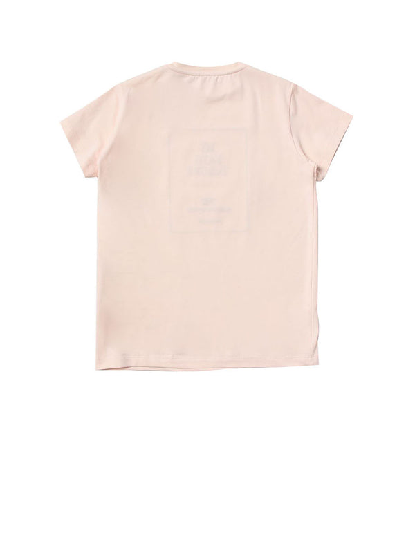 ELISABETTA FRANCHI T-shirt Girocollo Con Logo Avorio