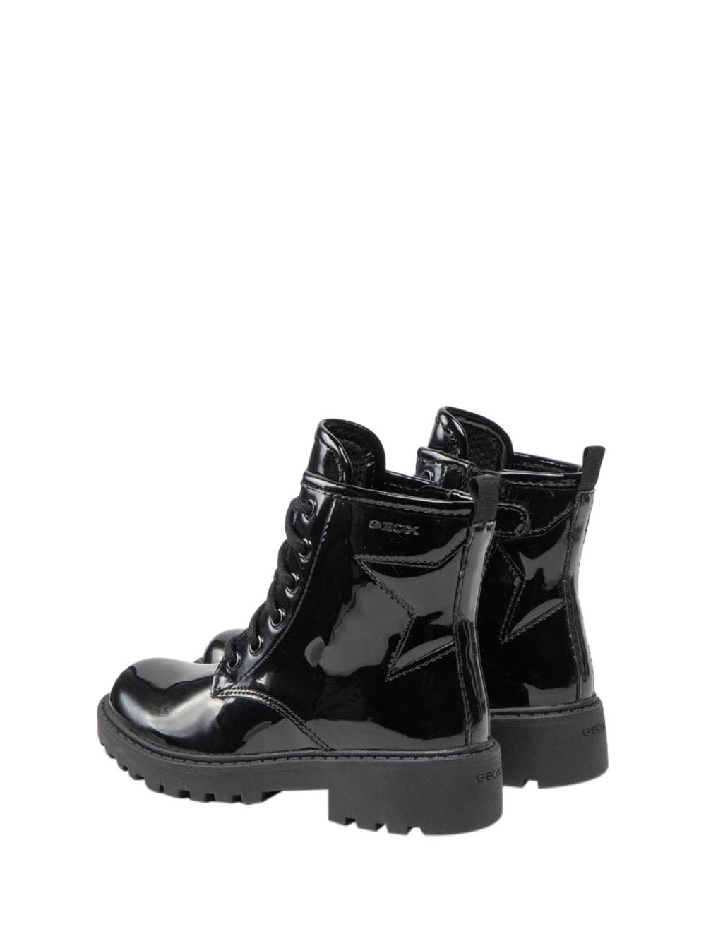 GEOX Stivaletto Bambina in ecopelle con lacci