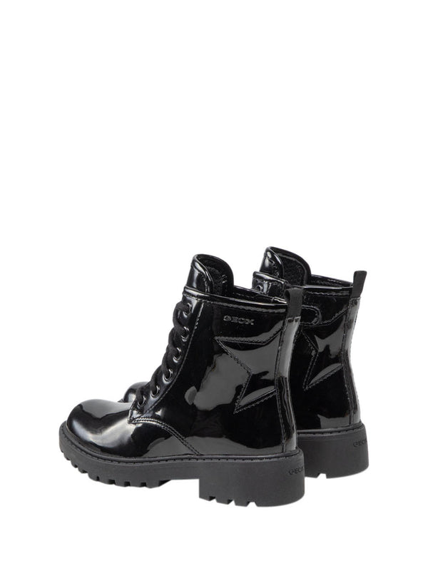 GEOX Stivaletto Bambina in ecopelle con lacci