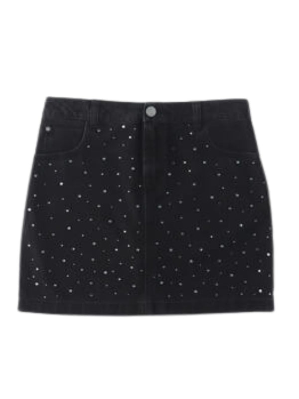 GUESS Gonna Bambina Denim con strass applicati
