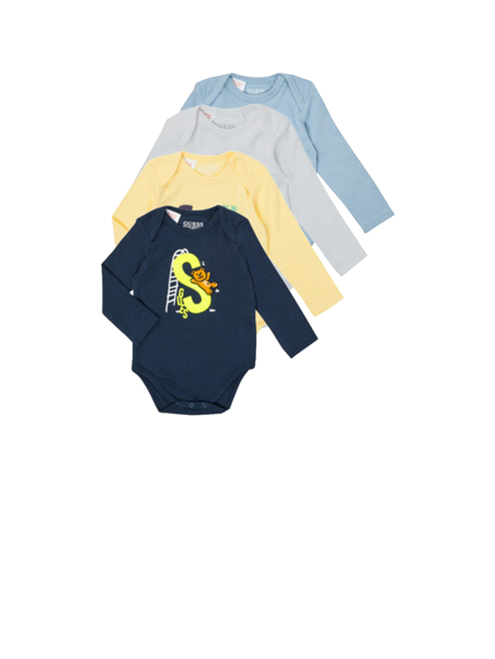 GUESS 1 USCITA Set Coordinato 4 Body Unisex in cotone con stampa