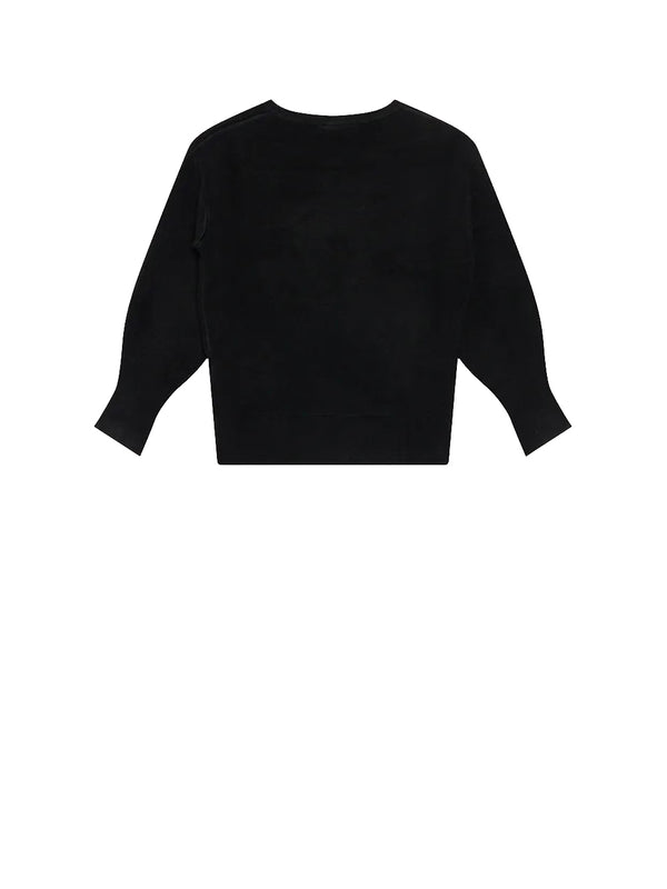 GUESS 2 USCITA Maglione Bambina nero con maxi logo brand