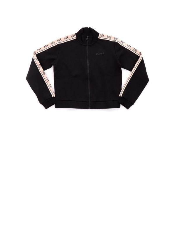 GUESS Felpa con bande su spalle a contrasto