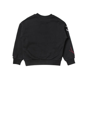 KENZO Felpa Unisex Bimbo con ricamo logo e stampa tigre