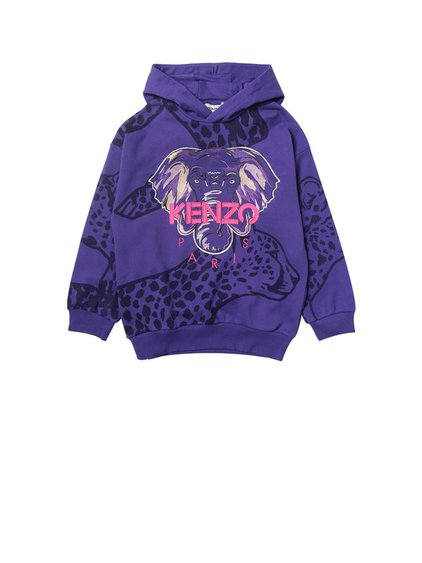 KENZO Felpa unisex Bimbo con stampa Logo elefante