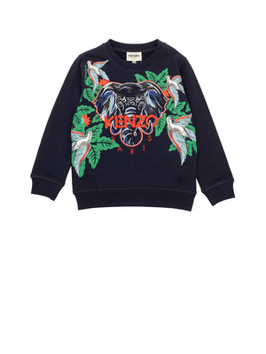 KENZO Felpa Bambino in cotone con logo brand
