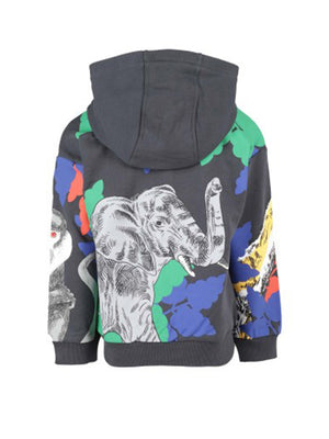 KENZO Felpa Bambino con cappuccio e chiusura zip