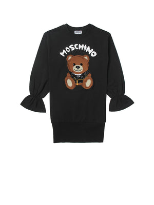 MOSCHINO ABBIGLIAMENTO Abito Bambina con stampa Teddy e maniche volant