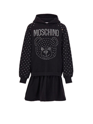 MOSCHINO ABBIGLIAMENTO Abito Bambina con strass e teddy