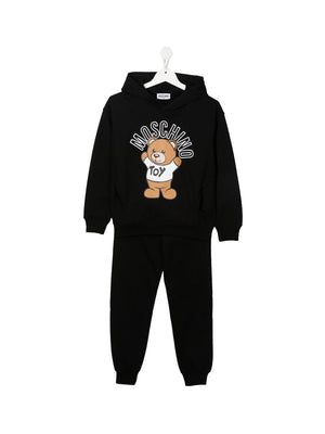 MOSCHINO Completo Bambina con stampa Teddy in cotone