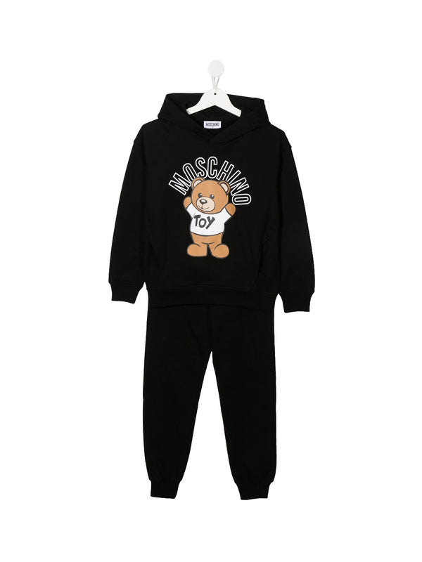 MOSCHINO Completo Bambina con stampa Teddy in cotone