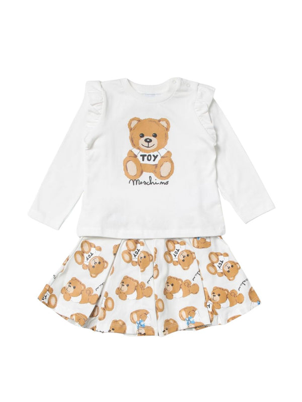 MOSCHINO Set Coordinato Bambina con stampa Teddy Toy