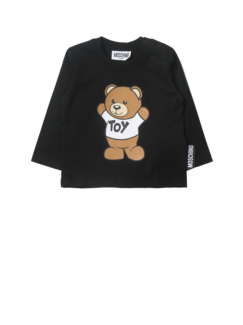 MOSCHINO ABBIGLIAMENTO T-shirt Bambina nera con stampa Teddy