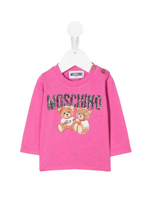 MOSCHINO ABBIGLIAMENTO T-shirt Bambina in cotone con stampa Teddy