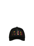 DSQUARED ICON Cappello Unisex Ragazzo Nero con logo