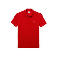 LACOSTE Polo Uomo Rossa con colletto classico e logo brand