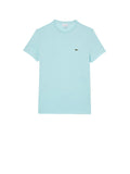 LACOSTE T-shirt Uomo Verde Acqua in cotone con logo brand