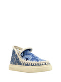 MOU Eskimo Boots Bold Crochet Upper Blu