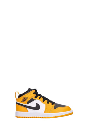 JORDAN Sneakers Donna Air Jordan 1 Mid Giallo Nero Bianco