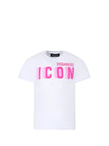 DSQUARED ICON T-Shirt Relax Icon Unisex Bimbo Bianco